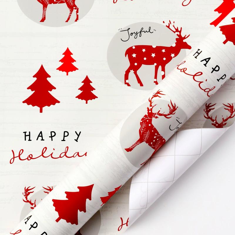 10′ Rolls |  30" X 10′ Holiday Wrapping Paper | Old Fashioned Stag 10' Rolls 10' Rolls