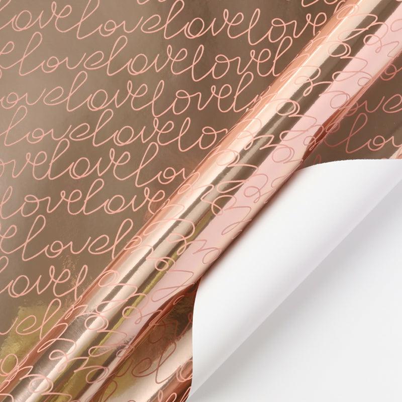 10′ Rolls |  30" X 10′ Wrapping Paper | Metallic Love Print 10' Rolls 10' Rolls