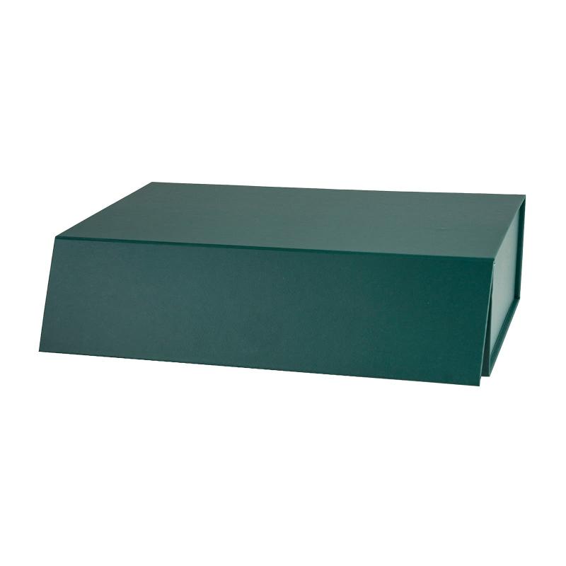 Everyday |  14" X 9" X 4.3" Collapsable Gift Box W/ Magnetic Square Flap Lid | Green Everyday Everyday