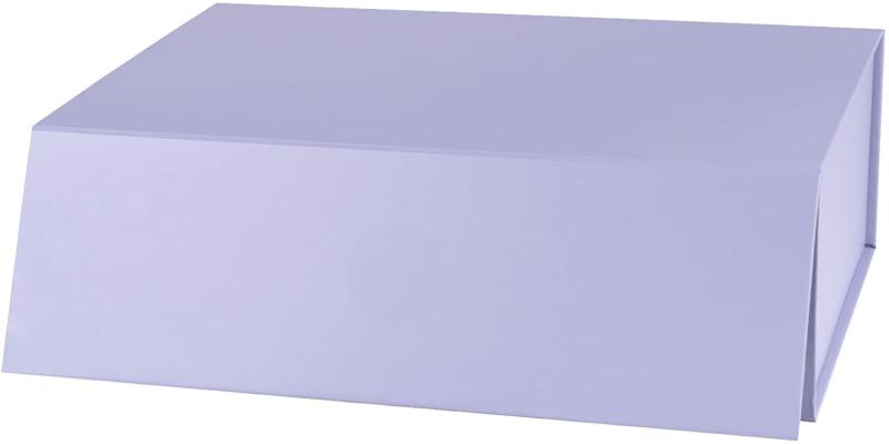 Everyday |  14" X 9" X 4.3" Collapsable Gift Box W/ Magnetic Square Flap Lid | Purple Everyday Everyday