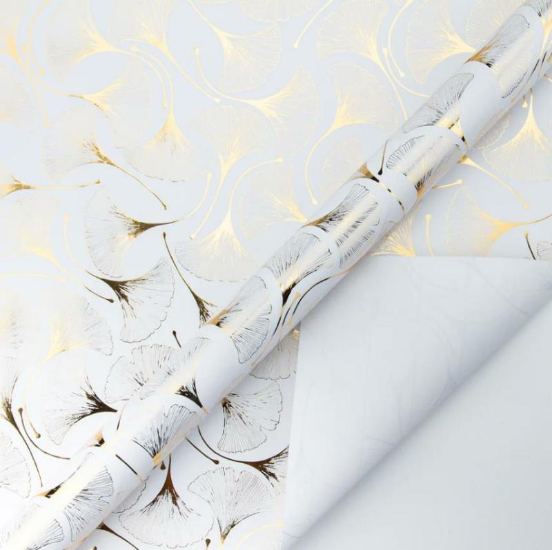 Everyday |  30" X 16′ Wrapping Paper | Gold Foil Gingko Everyday Everyday