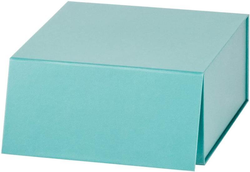 Everyday |  8" X 8" X 4" Collapsable Gift Box W/ Magnetic Square Flap Lid | Teal Blue Everyday Everyday