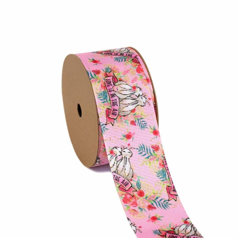 Grosgrain |  1 1/2" Printed Grosgrain Ribbon | Bunny Love | 20 Yard Roll Grosgrain Grosgrain