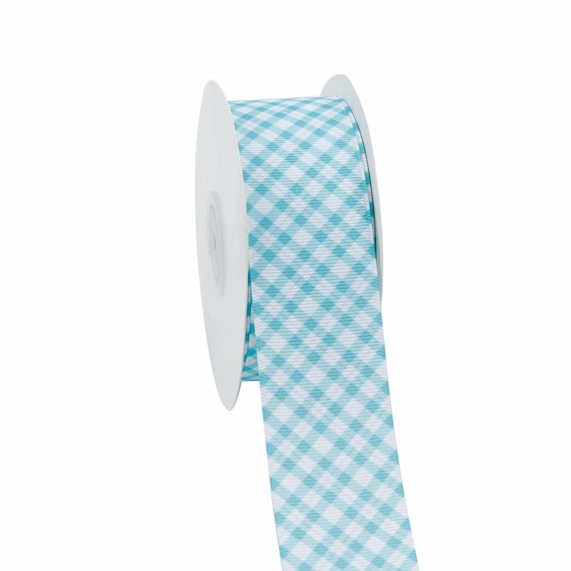 Grosgrain |  1 1/2" Printed Grosgrain Ribbon | Ice Plaid | 20 Yard Roll Grosgrain Grosgrain