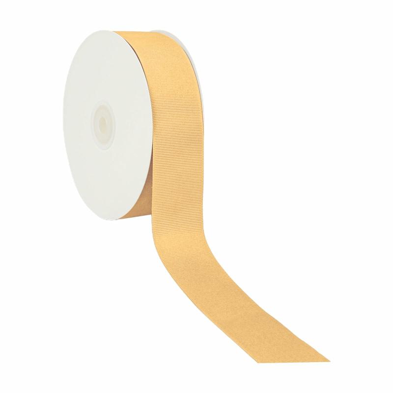 Grosgrain |  1 1/2" Textured Grosgrain Ribbon | Gold | 100 Yard Roll Grosgrain Grosgrain