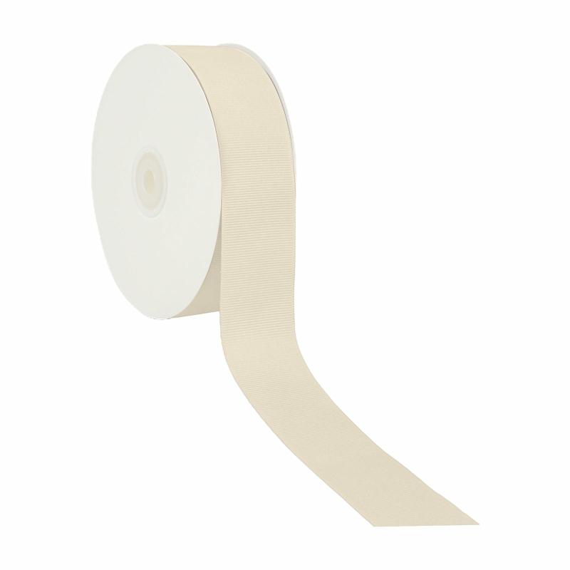 Grosgrain |  1 1/2" Textured Grosgrain Ribbon | Ivory | 50 Yard Roll Grosgrain Grosgrain