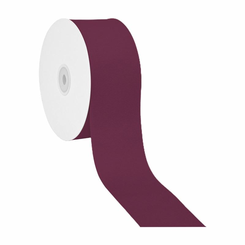 Grosgrain |  2 1/4" Textured Grosgrain Ribbon | Burgundy | 50 Yard Roll Grosgrain Grosgrain