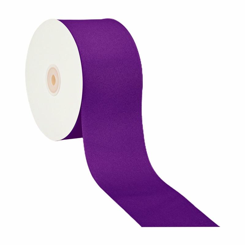 Grosgrain |  3" Textured Grosgrain Ribbon | Purple | 50 Yard Roll Grosgrain Grosgrain