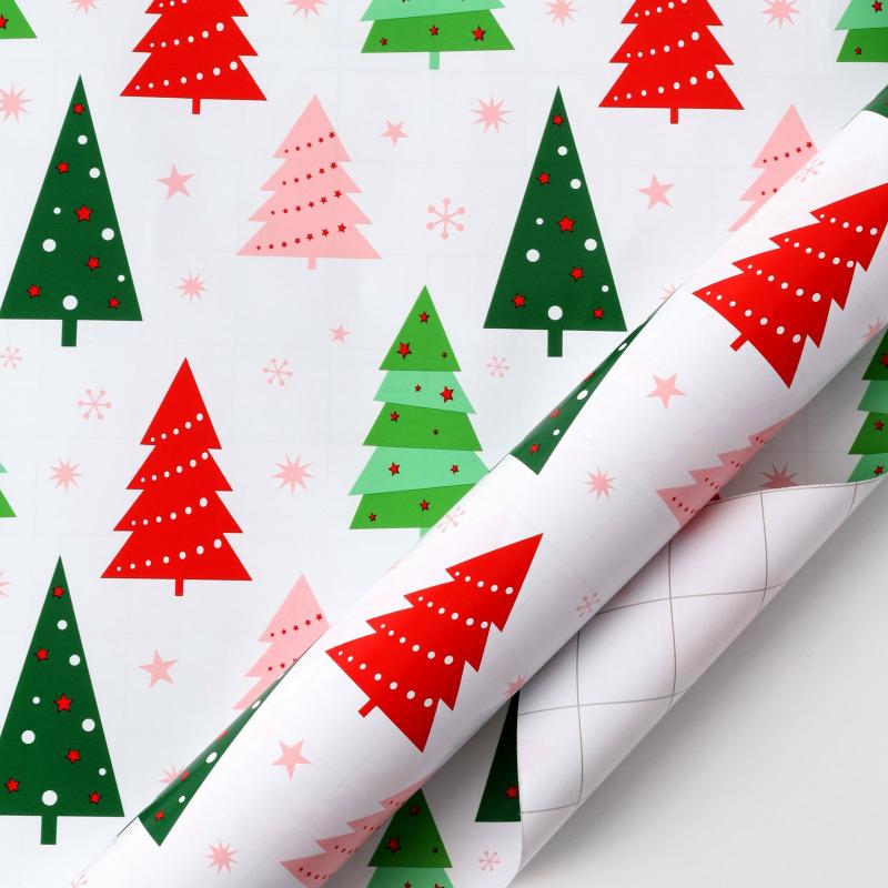 Holiday |  30" X 10′ Holiday Wrapping Paper | Holiday Trees 10' Rolls 10' Rolls