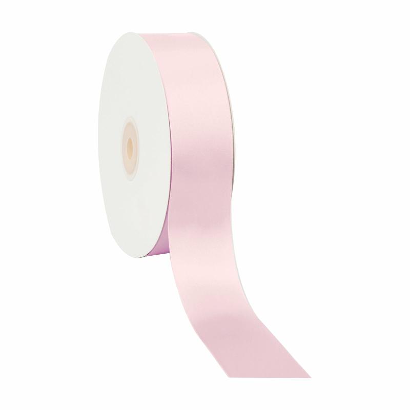 Satin |  1 1/2" Single Face Satin Ribbon | Lt Pink | 50 Yard Roll Ribbon Satin