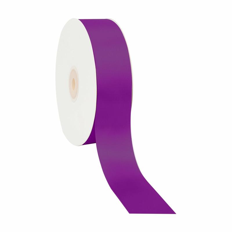 Satin |  1 1/2" Single Face Satin Ribbon | Plum | 50 Yard Roll Ribbon Satin