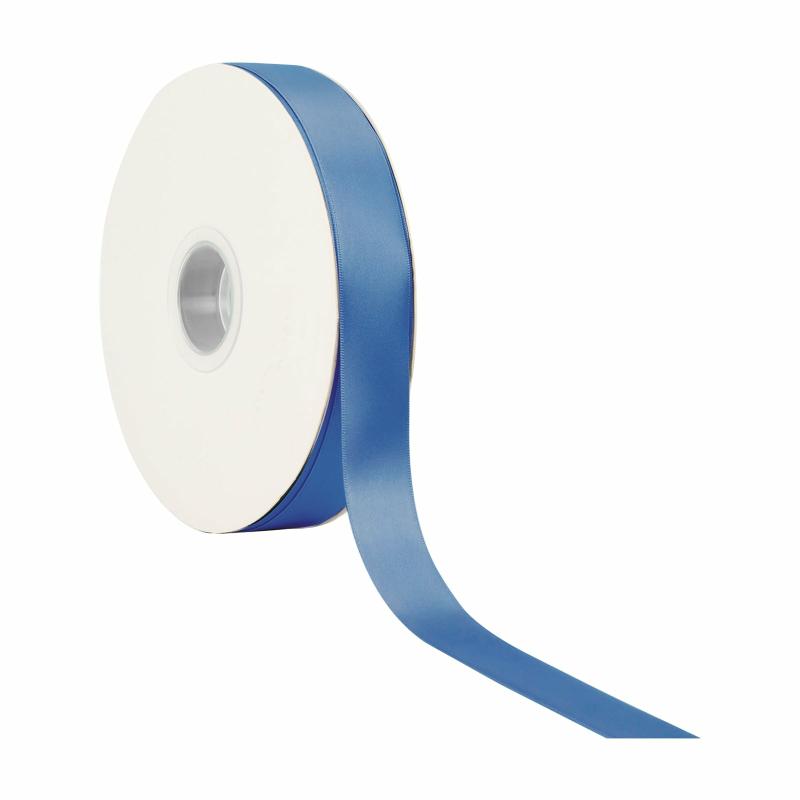 Satin |  1" Double Face Satin Ribbon | Royal | 25 Yard Roll Ribbon Satin