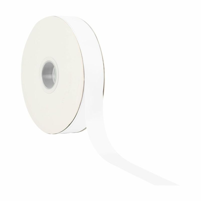 Satin |  1" Double Face Satin Ribbon | White | 50 Yard Roll Ribbon Satin