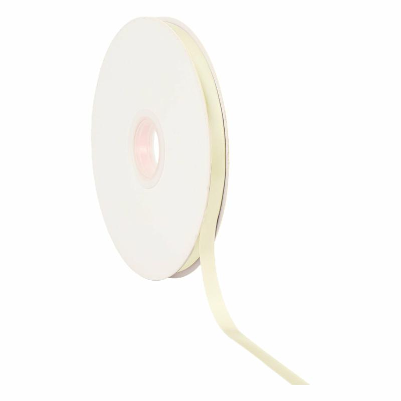 Satin |  3/8" Single Face Satin Ribbon | Ivory | 100 Yard Roll Ribbon Satin