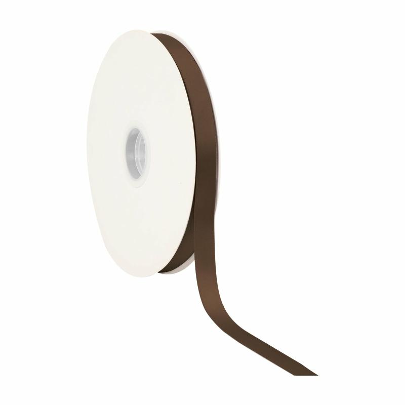 Satin |  5/8" Double Face Satin Ribbon | Brown | 100 Yard Roll Ribbon Satin