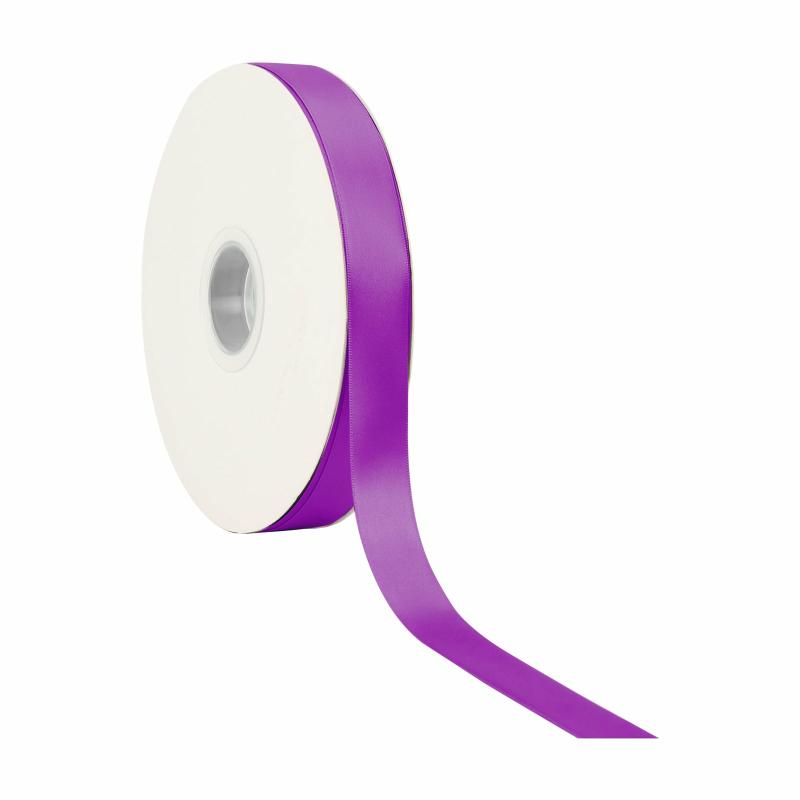 Satin |  7/8" Double Face Satin Ribbon | Purple | 100 Yard Roll Ribbon Satin