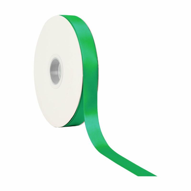 Satin |  7/8" Single Face Satin Ribbon | Emerald | 100 Yard Roll Ribbon Satin