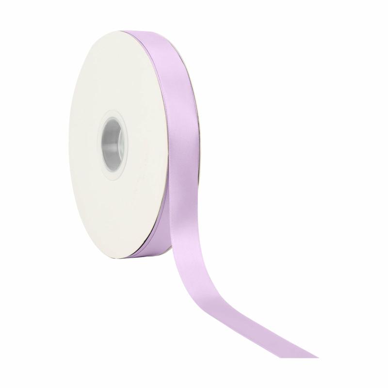 Satin |  7/8" Single Face Satin Ribbon | Lt Orchid | 100 Yard Roll Ribbon Satin