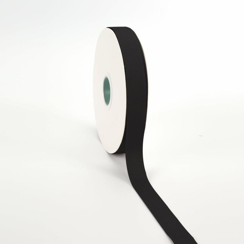 Grosgrain |  7/8" Textured Grosgrain Ribbon | Black | 100 Yard Roll Grosgrain Grosgrain