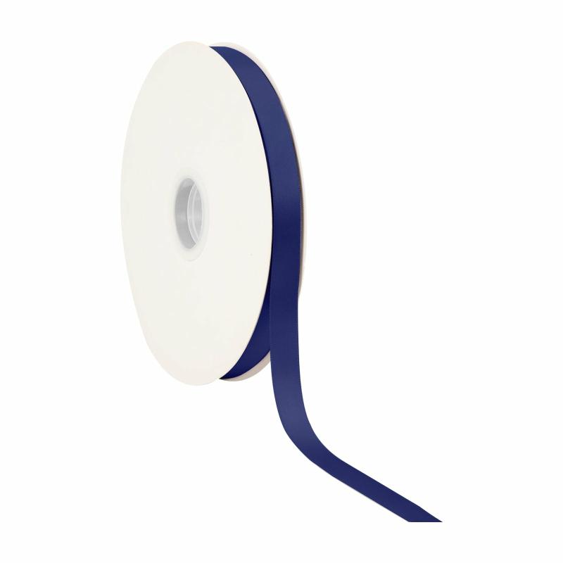 Satin |  5/8" Single Face Satin Ribbon | Navy | 100 Yard Roll Ribbon Satin